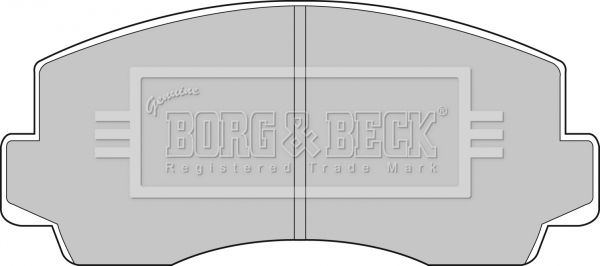 BORG & BECK stabdžių trinkelių rinkinys, diskinis stabdys BBP1283